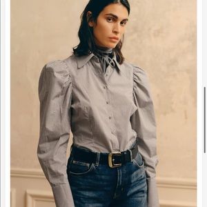 ZARA NWT ZARA PLAID PUFF BLOUSE MULTI | 4043/270